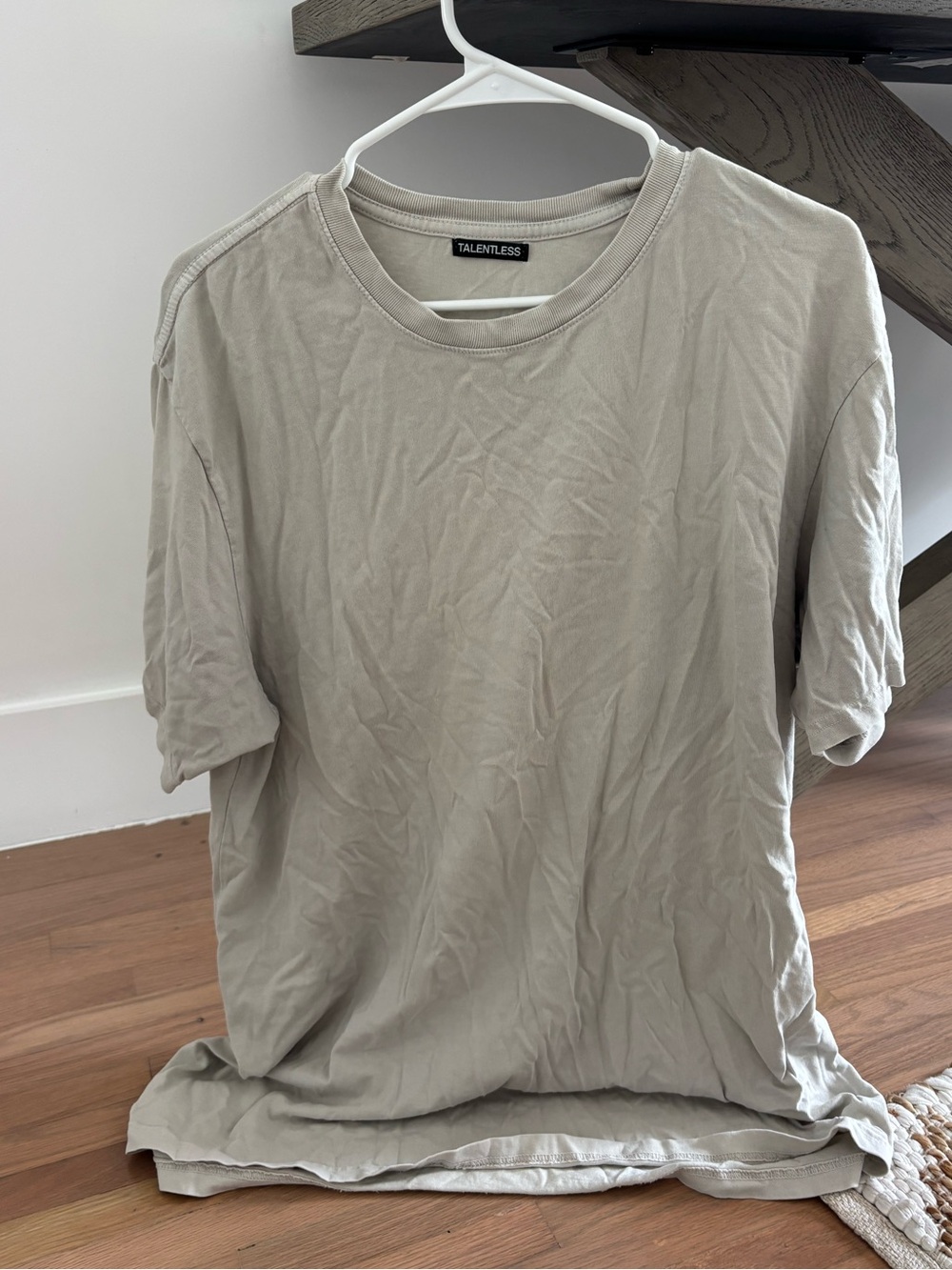 TALENTLESS Short-Sleeve Crewneck T-Shirt - Light Taupe